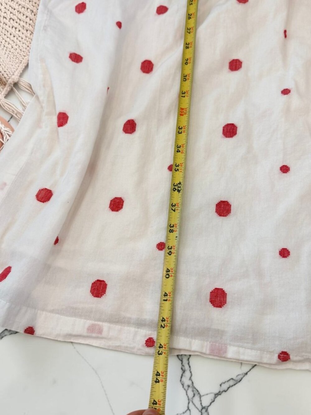 Bombay Paisley by Westside Red Pure Cotton Midi Dress Size Small Pockets - Picture 7 of 12